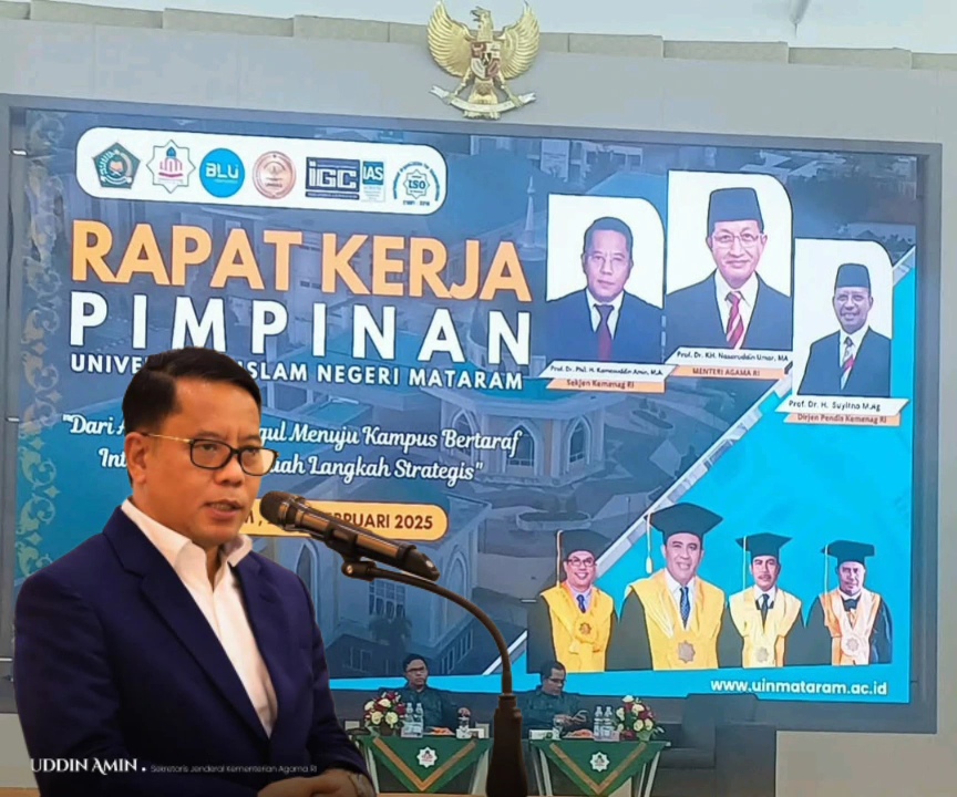 Pesan Moral dan Akademik Sekjen Kemenag RI Kamaruddin Amin di Raker Pimpinan UIN Mataram