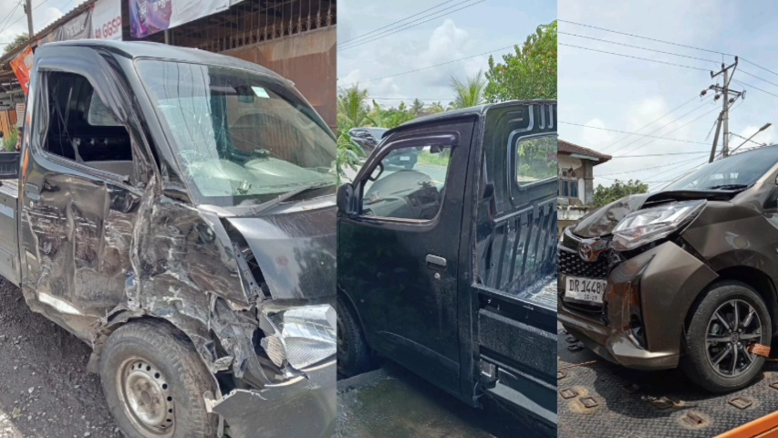 Kecekalaan Beruntun Di Jalan Mantang – Kopang, Libatkan Tiga Mobil Sekaligus