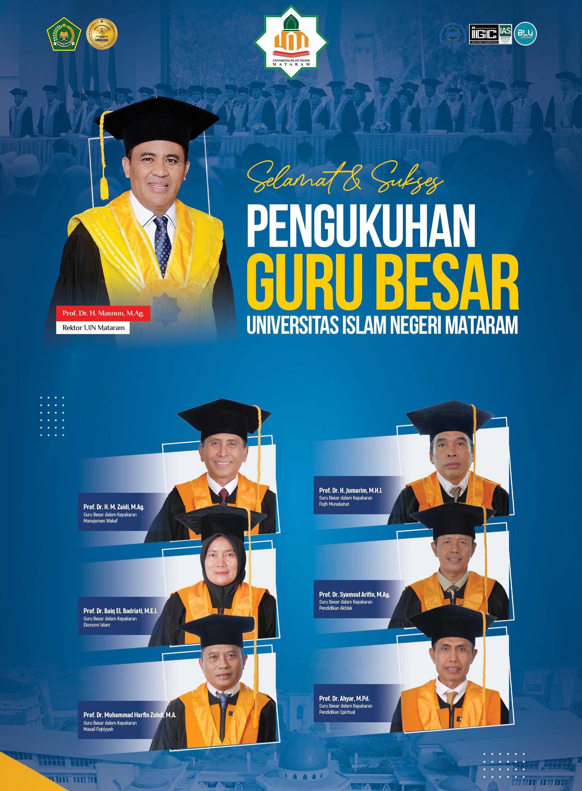 Bertabur Guru Besar, UIN Mataram Siap Menuju Akreditasi Internasional