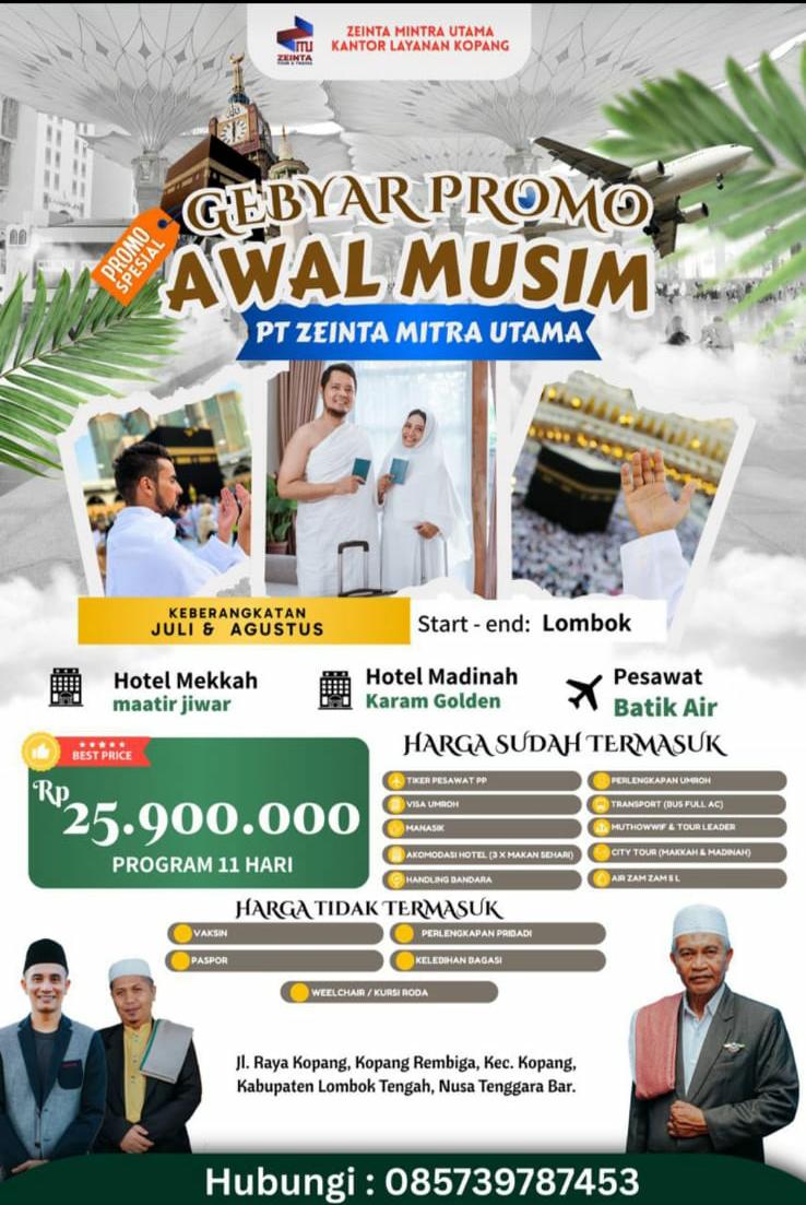 Promo Umroh PT. Zeinta Mitra Utama