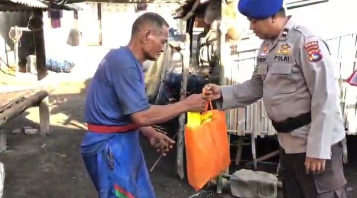 Ditpolairud Polda NTB Salurkan Paket Sembako, Dana Hasil Program “Sedekah Rp 1.000 Per Hari”