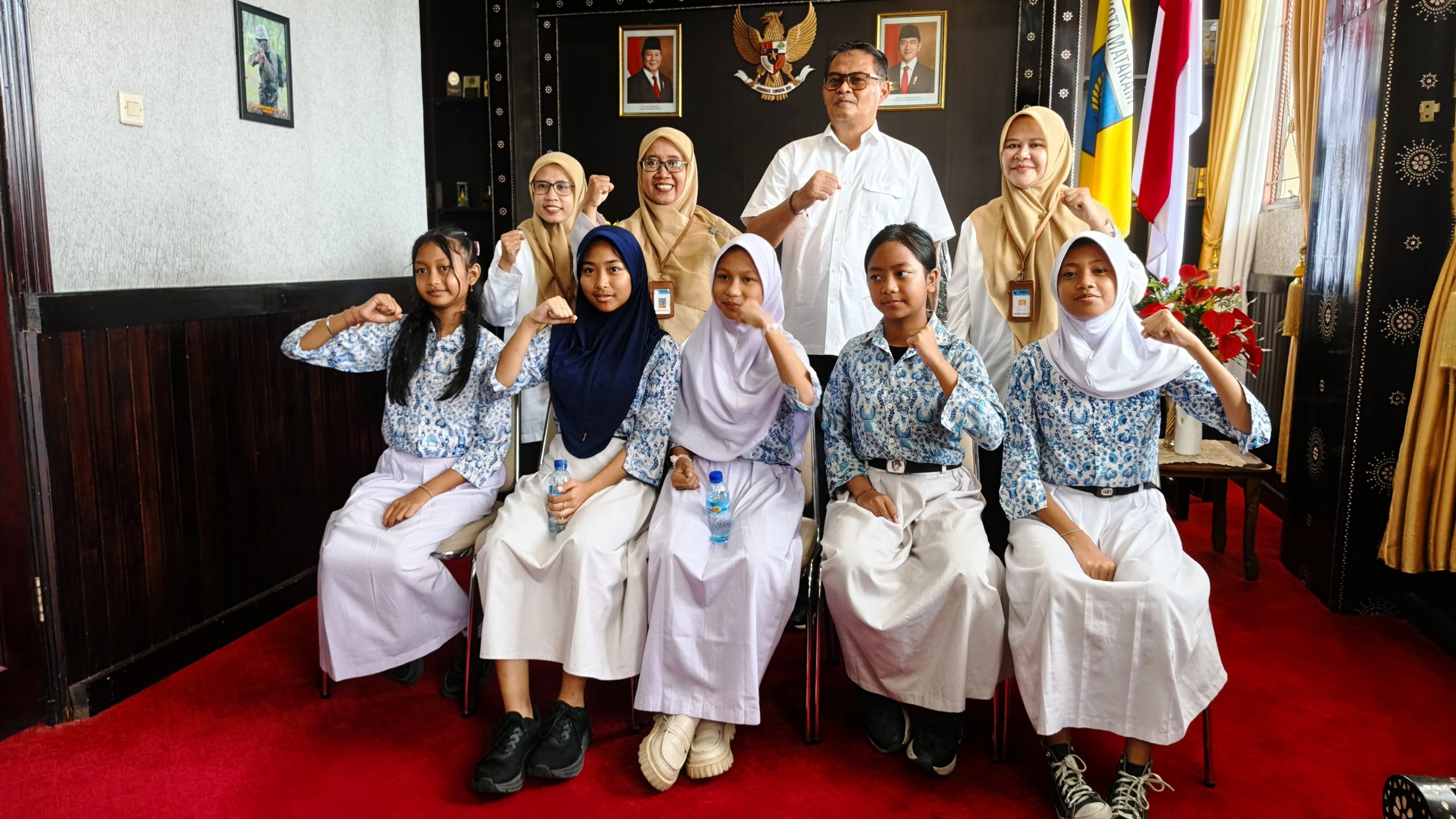 Ketua DPRD Kota Mataram Terima Audiensi Siswi SDN 6 Mataram yang Wakili NTB di FLS3N Nasional 