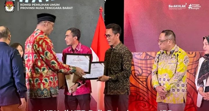 KPU NTB Apresiasi Empat KPU Kabupaten Kota Raih Penghargaan IPP Pilkada 2024