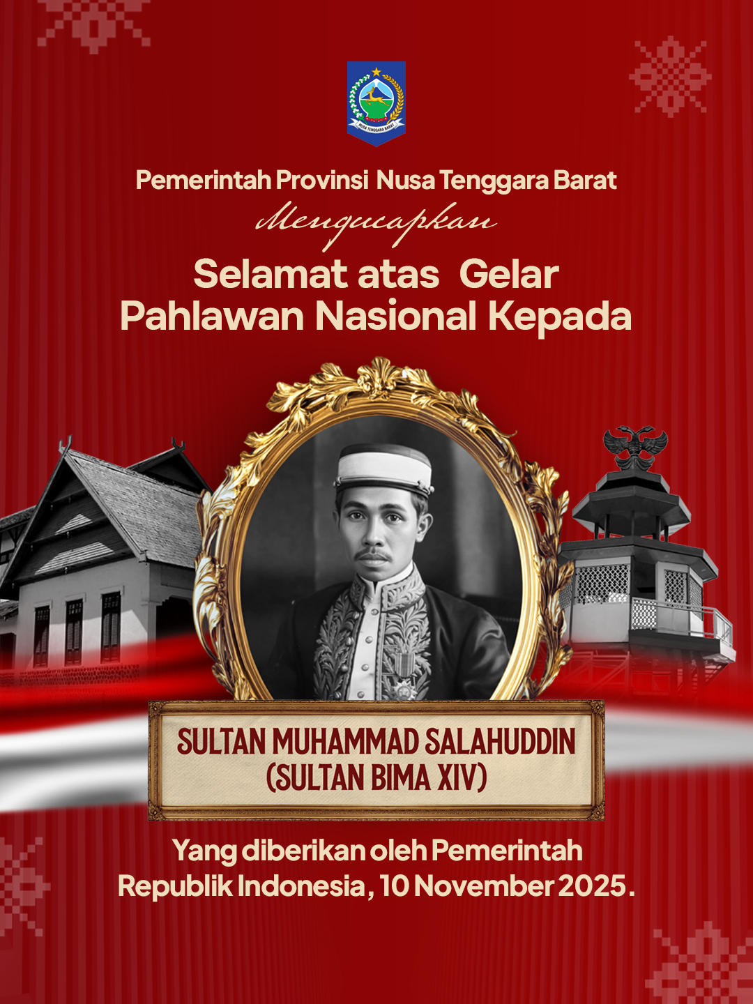 Ucapan Pemerintah Provinsi NTB Hari Pahlawan Nasional 2025