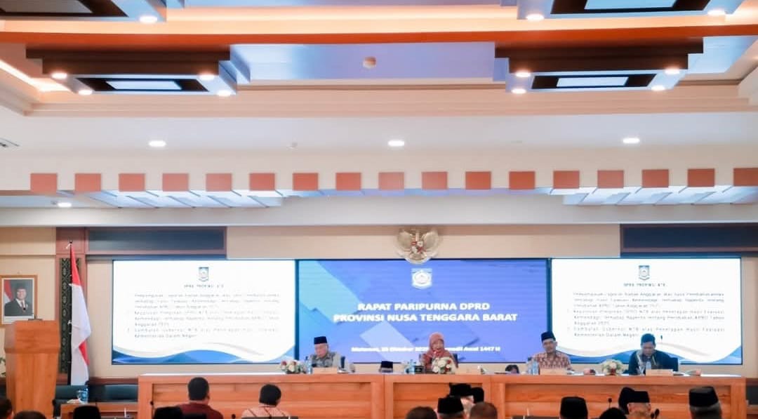 Paripurna DPRD NTB, Penyampaian Laporan Banggar atas Hasil Pembahasan Terhadap Evaluasi Kemendagri