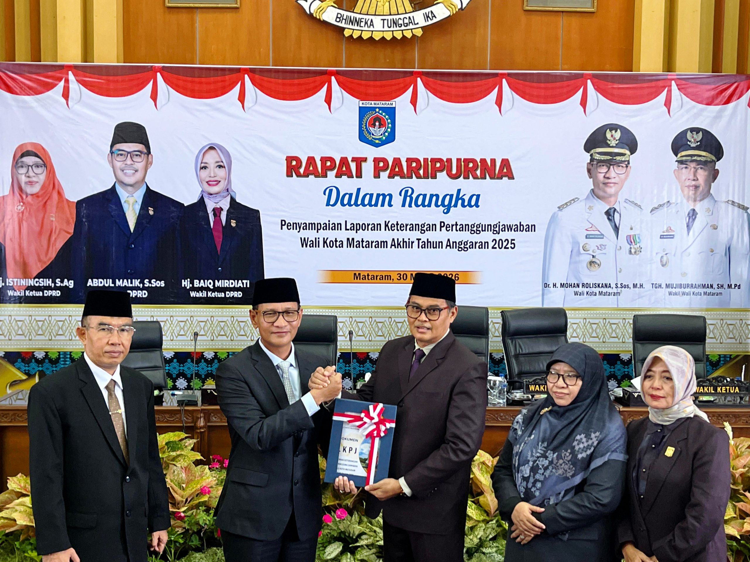Wali Kota Mataram Sampaikan LKPJ 2025, Tekankan Stabilitas dan Kinerja Positif Daerah