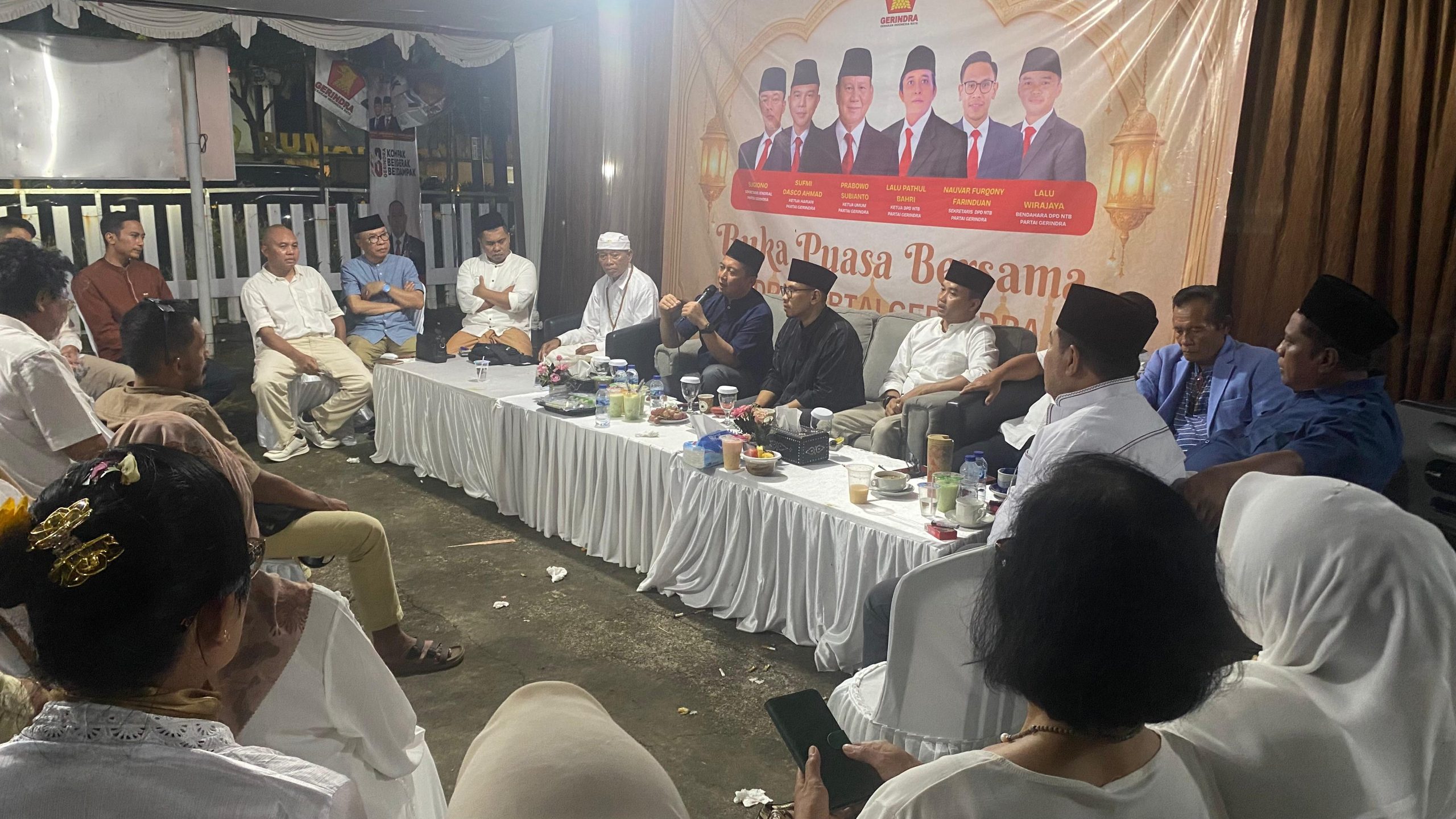 Buka Puasa Bersama DPD Gerindra NTB, Lalu Iqbal Komit Kawal Program Presiden Prabowo