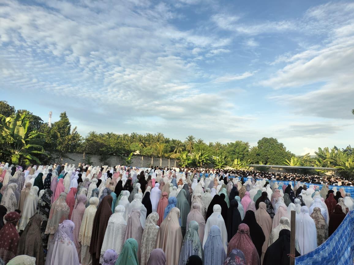 Ribuan Jamaah Muhammadiyah Padati Tiga Titik di Pringgabaya, Pengamanan Berjalan Lancar