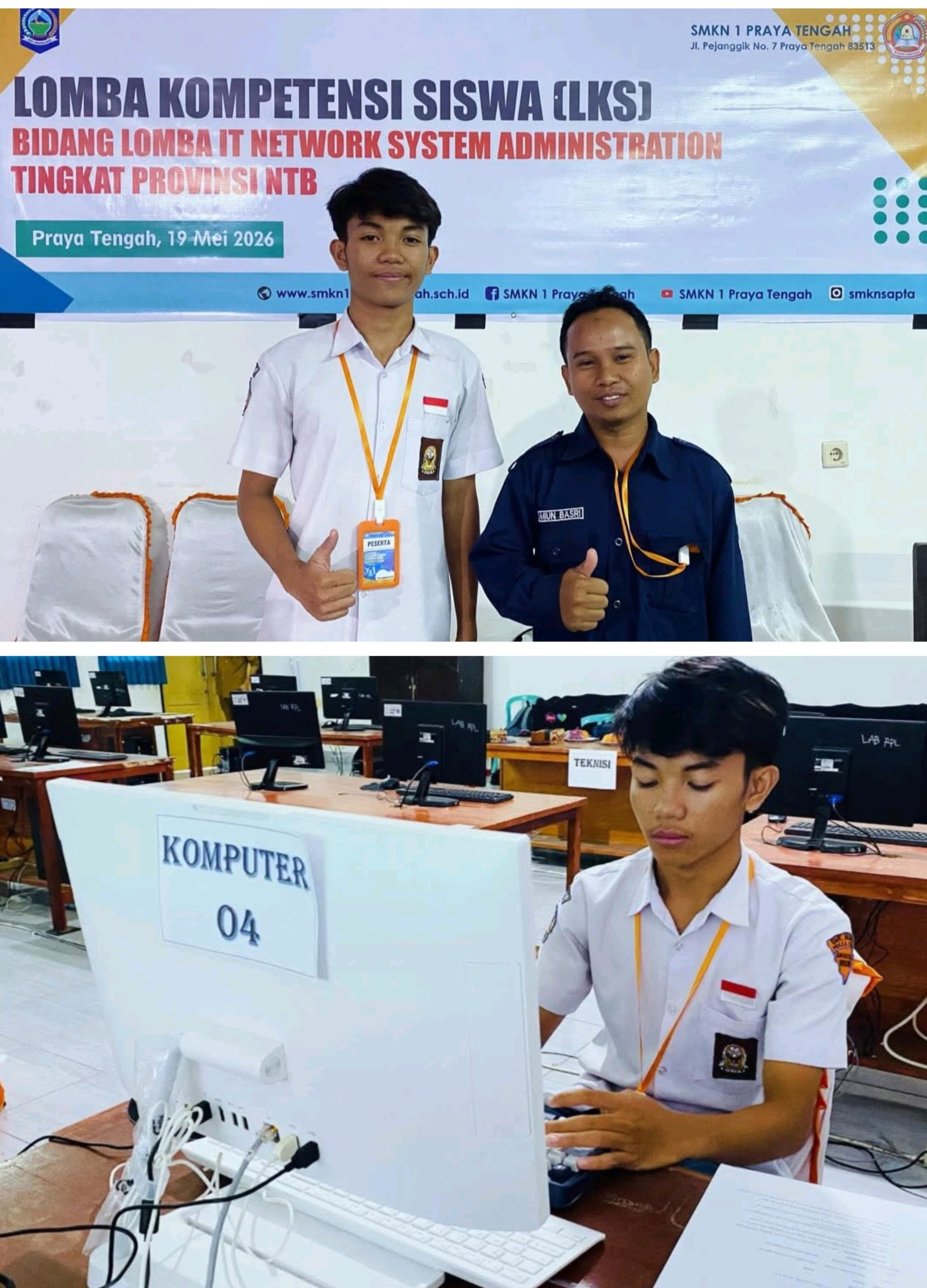 Raih Juara 1 LKS Tingkat Provinsi, Vino Siswa SMKN 1 Praya Tengah Akan Wakili NTB Ketingkat Nasional