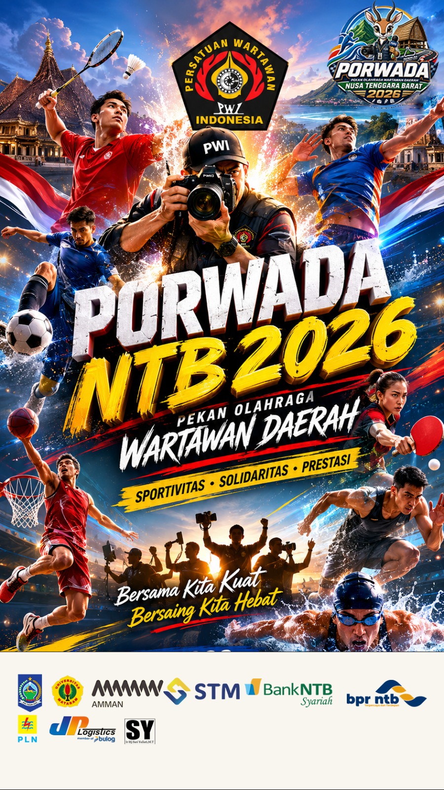 Sukseskan Pekan Olahraga Wartawan Daerah PWI NTB 2026