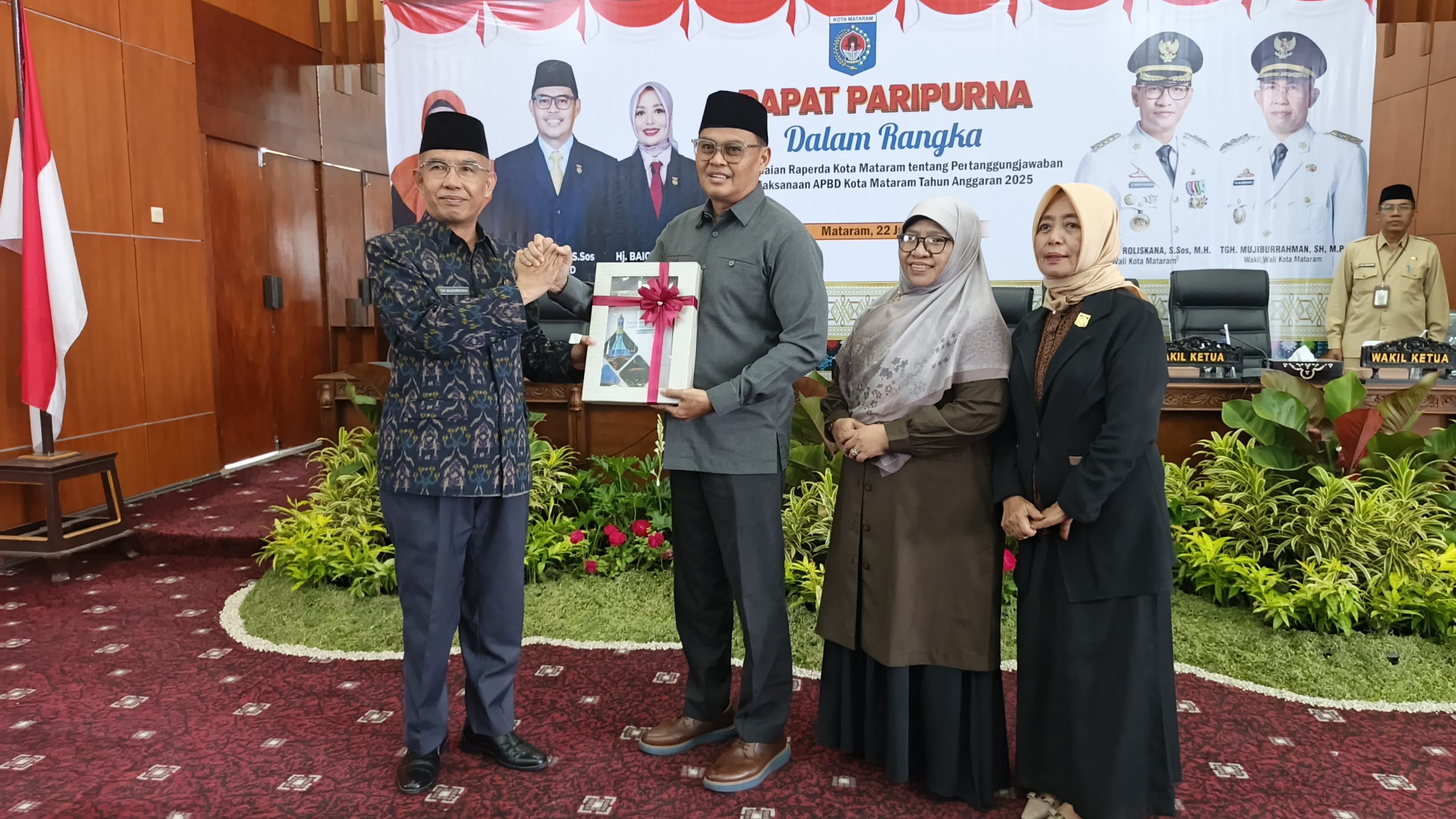DPRD Kota Mataram Gelar Paripurna Penyampaian Raperda Pertanggungjawaban APBD 2025
