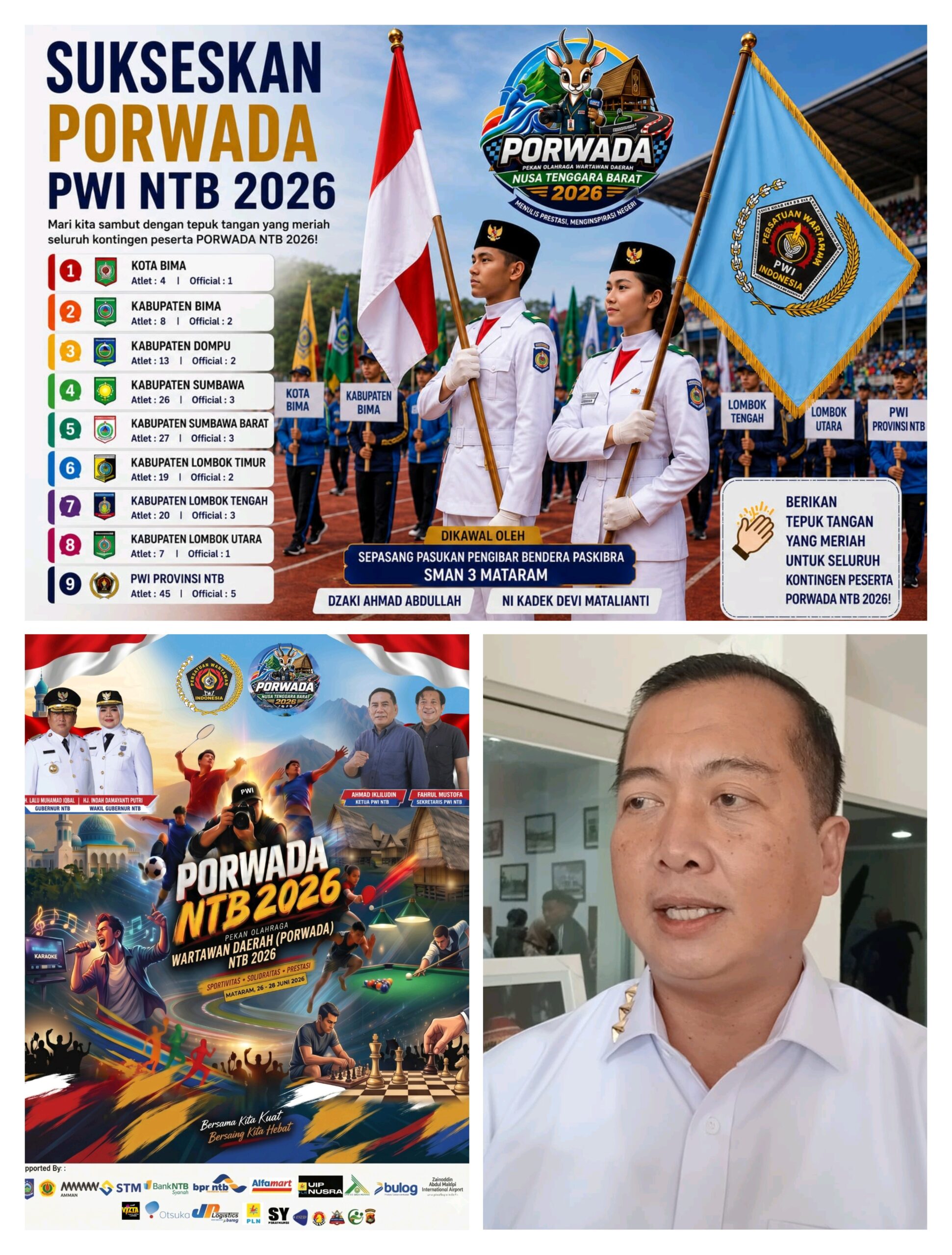 Persiapan Porwada PWI NTB 2026 Rampung 100 Persen, Gubernur Iqbal Dijadwalkan Membuka Secara Resmi