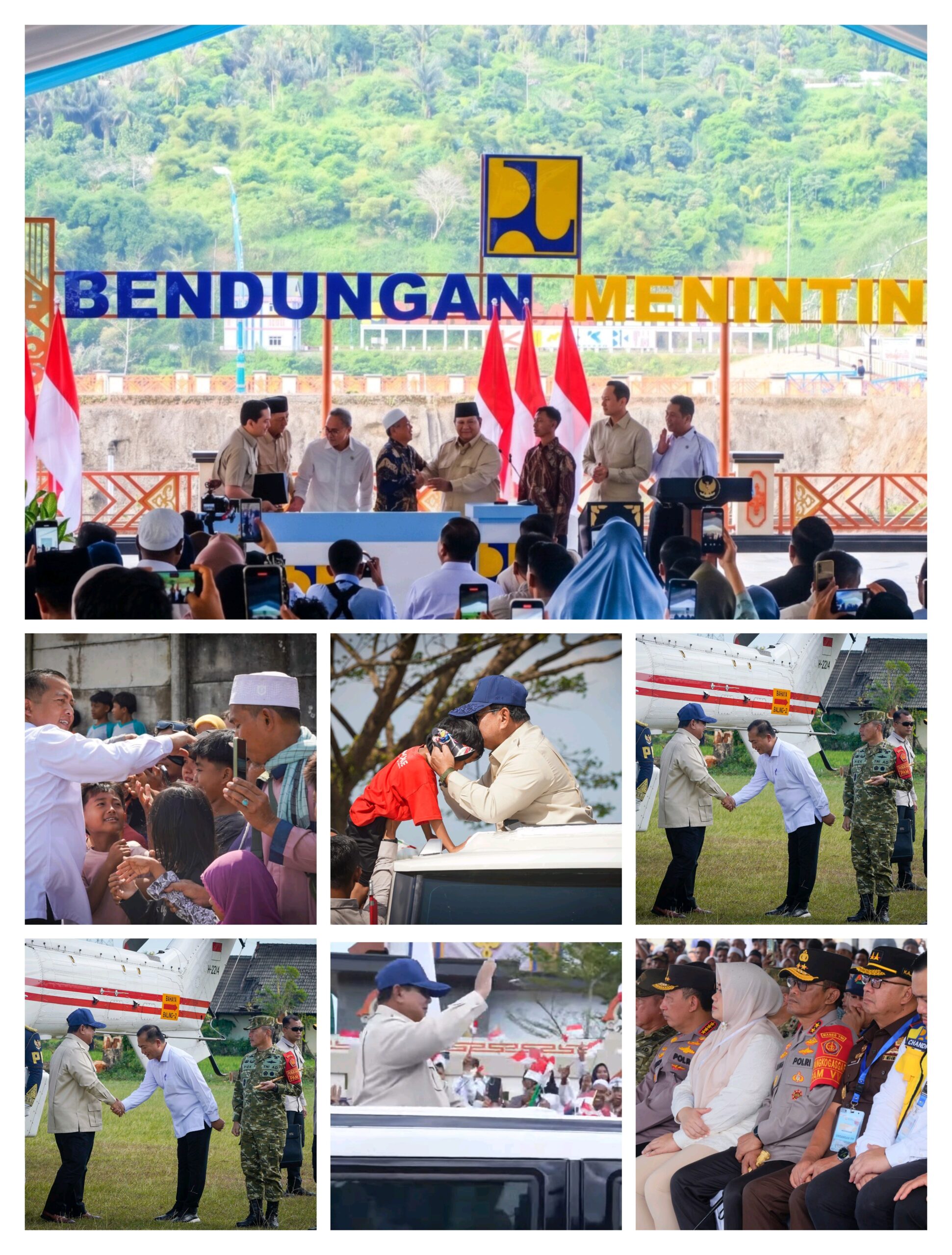 Presiden Prabowo Resmikan Bendungan Meninting, Air Harus Sampai kepada Petani