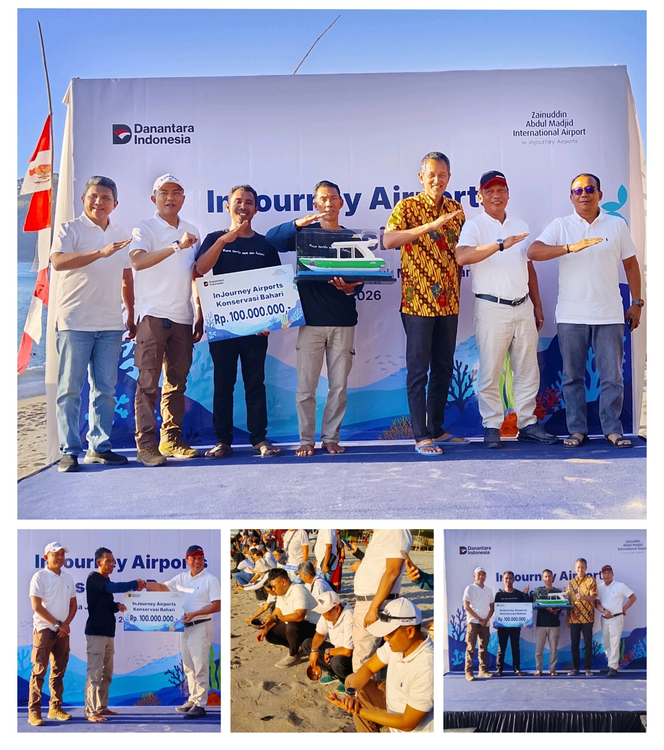 BIZAM Lombok Salurkan Bantuan Perahu Motor Senilai Rp 100 Juta kepada TCC Pantai Nipah
